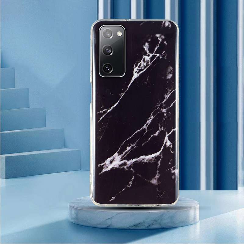 For Samsung Galaxy S21 5G IMD Marble Pattern TPU Phone Case(Grey)