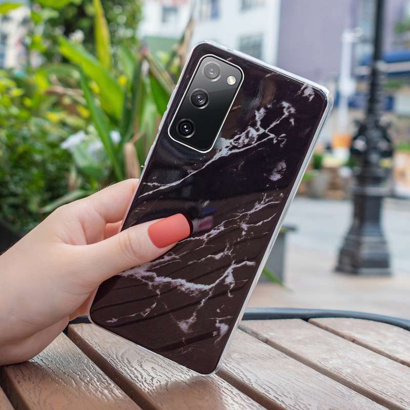 For Samsung Galaxy S20 FE 5G IMD Marble Pattern TPU Phone Case(Green)