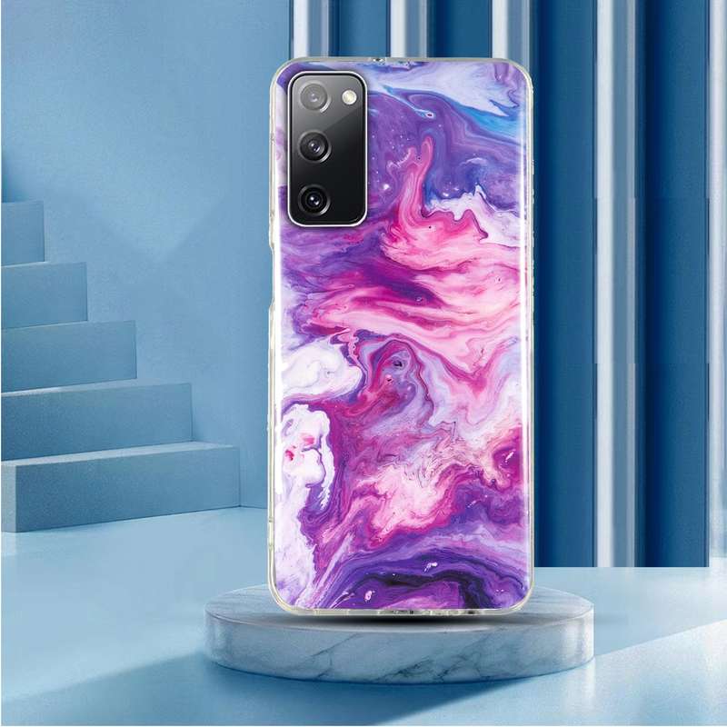 For Samsung Galaxy S21 5G IMD Marble Pattern TPU Phone Case(Grey)
