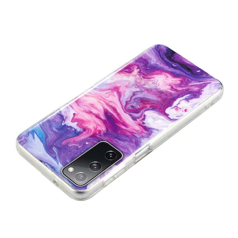 For Samsung Galaxy S21 5G IMD Marble Pattern TPU Phone Case(Grey)