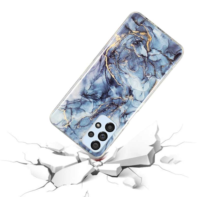 For Samsung Galaxy A33 5G IMD Marble Pattern TPU Phone Case(White)