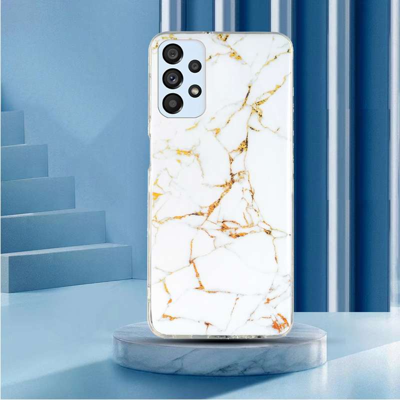 For Samsung Galaxy A33 5G IMD Marble Pattern TPU Phone Case(White)