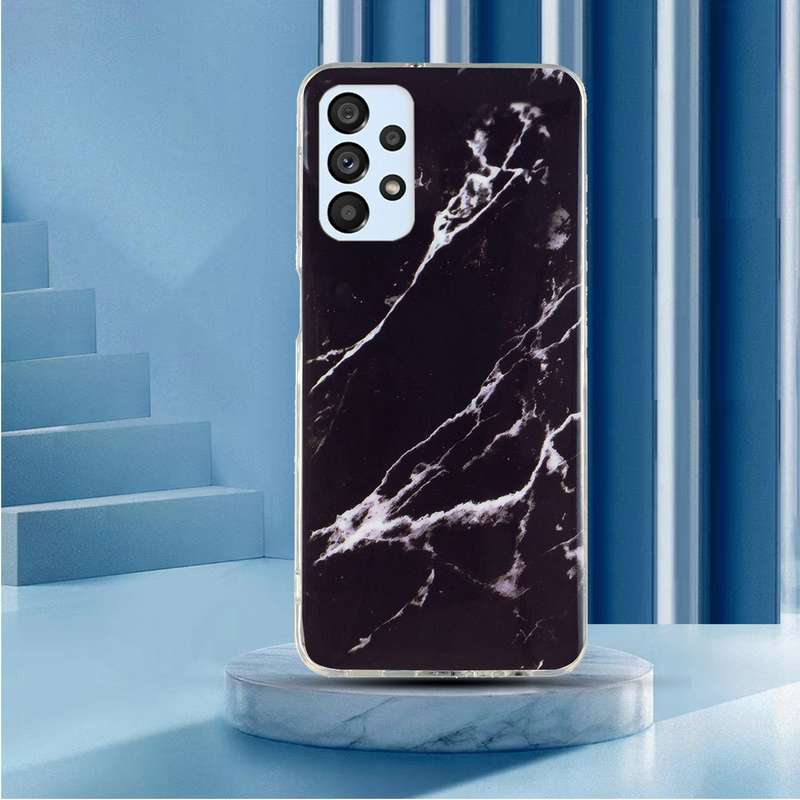 For Samsung Galaxy A33 5G IMD Marble Pattern TPU Phone Case(White)