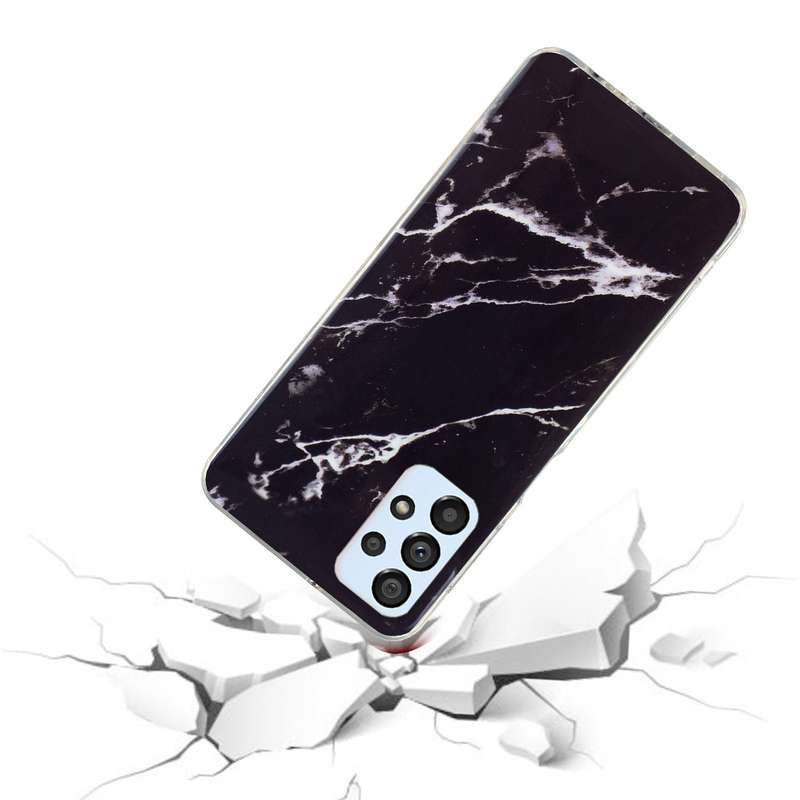 For Samsung Galaxy A33 5G IMD Marble Pattern TPU Phone Case(White)