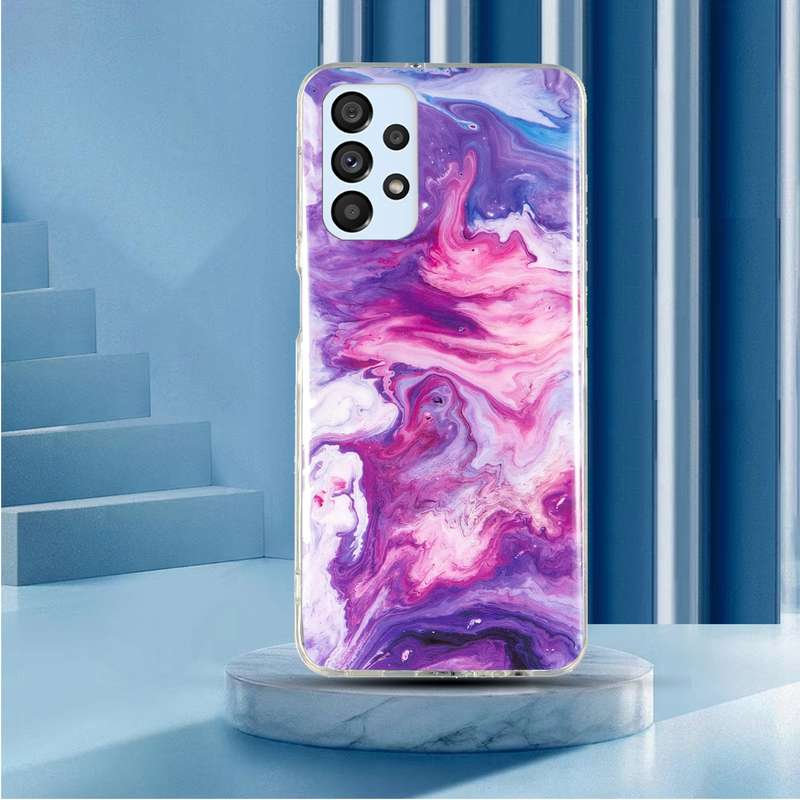 For Samsung Galaxy A33 5G IMD Marble Pattern TPU Phone Case(White)