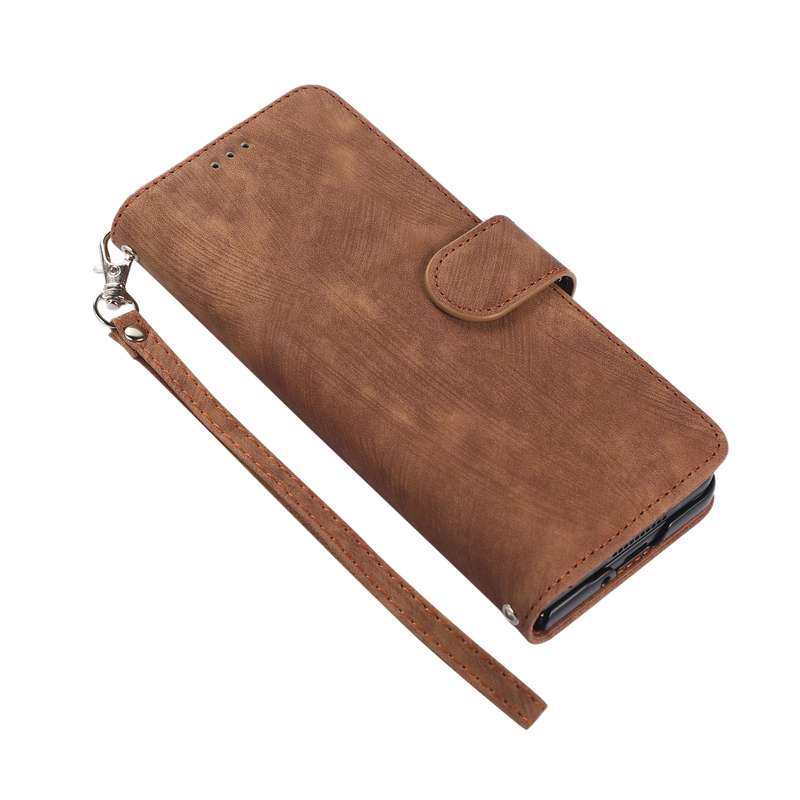 For Samsung Galaxy Z Fold4 Horizontal Flip Leather Phone Case with Pen Slot(Brown)