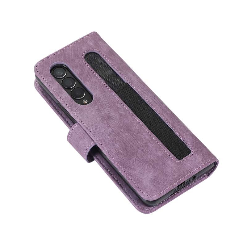 For Samsung Galaxy Z Flip4 Card Slot Leather Phone Case(Brown)