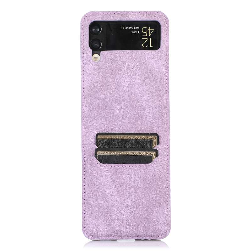 For Samsung Galaxy Z Flip4 Card Slot Leather Phone Case(Brown)