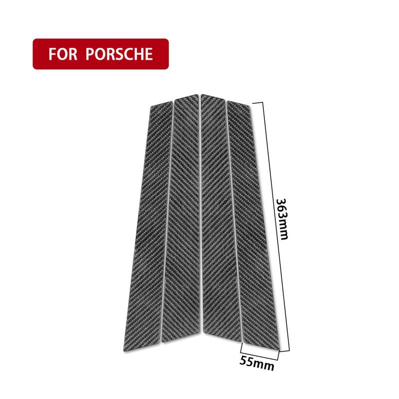 Car Carbon Fiber B-pillar Decorative Sticker for Porsche Panamera 2010-2016, Left and Right Drive