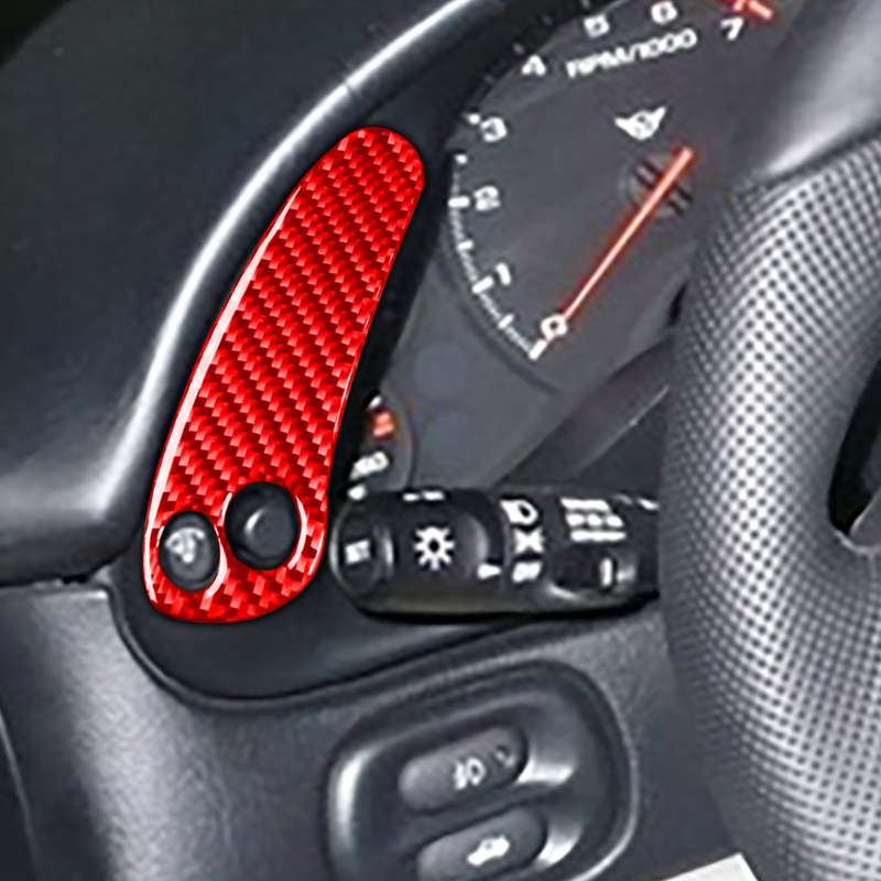 2 in 1 Car Carbon Fiber Sides Speedometer Sticker for Chevrolet Corvette C5 1998-2004, Left Drive(Re