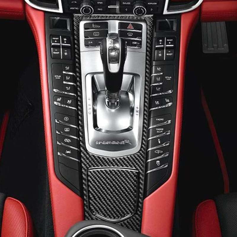 Car Carbon Fiber Central Control Multimedia Panel Decorative Sticker for Porsche Panamera 2010-2016