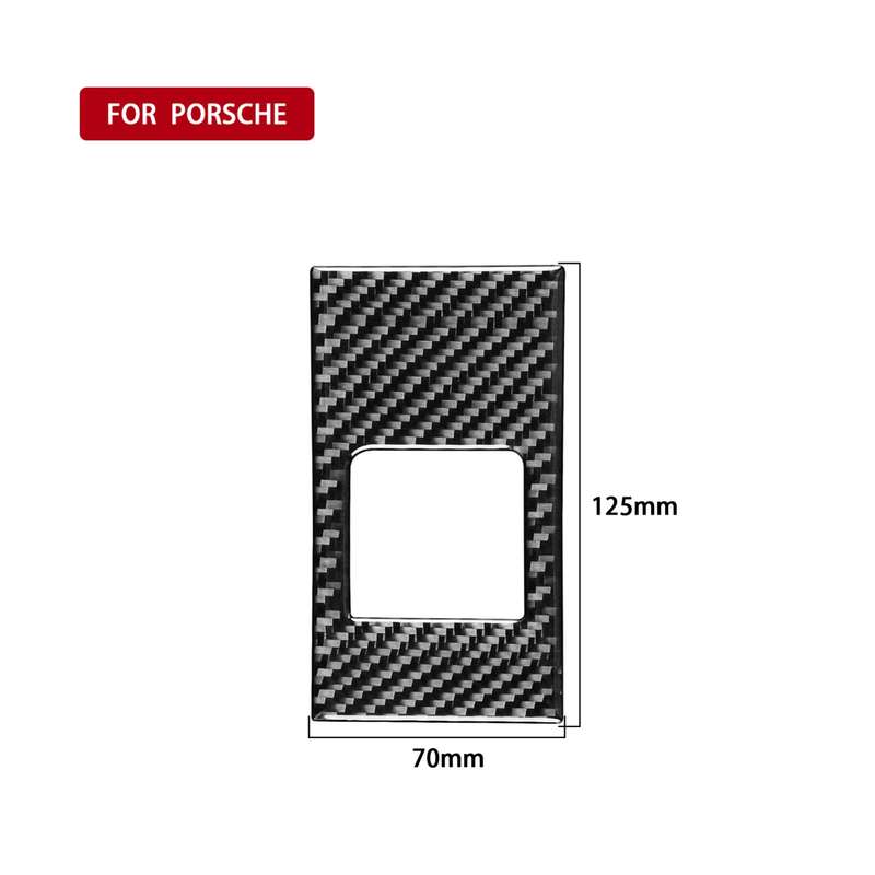 Car Carbon Fiber Rear Seat Adjustment Panel Decorative Sticker for Porsche Panamera 2010-2016, Left