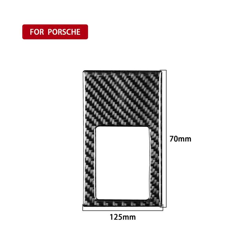 Car Carbon Fiber Rear Seat Adjustment Panel Decorative Sticker for Porsche Panamera 2010-2016, Left