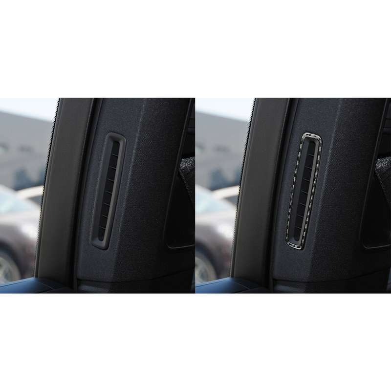 Car Carbon Fiber B-pillar Air Outlet Decorative Sticker for Porsche Panamera 2010-2016, Left and Rig