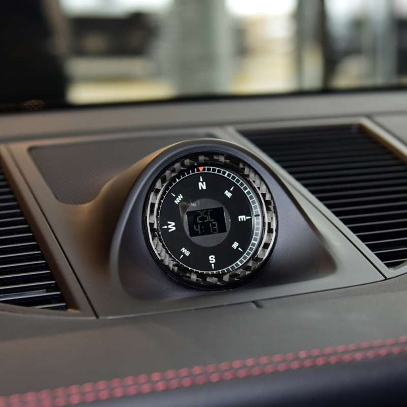 Car Carbon Fiber Speedometer Decorative Sticker for Porsche Panamera 2010-2016, Left and Right Drive