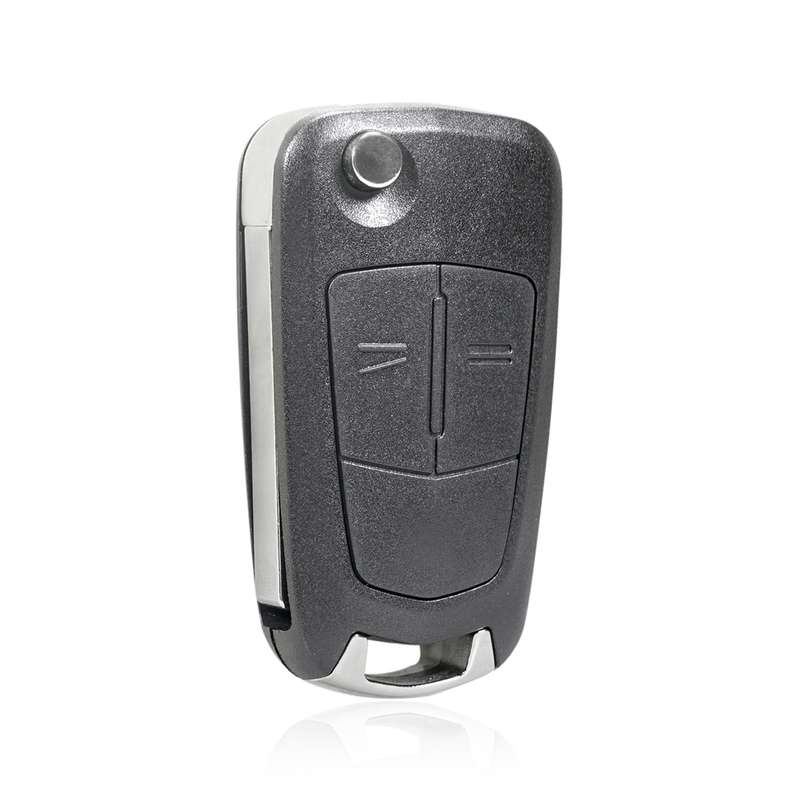 For Opel Car Foldable Blade Key Case with Screw Hole, Style:2-button HU100 without Slot