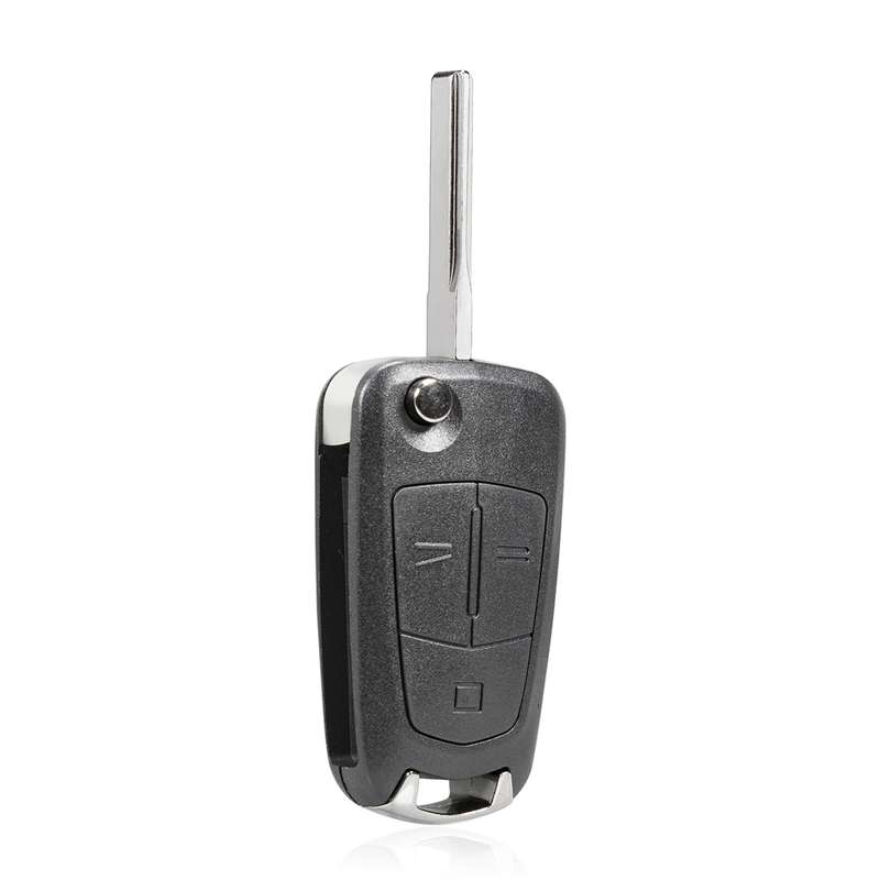 For Opel Car Foldable Blade Key Case with Screw Hole, Style:2-button HU100 without Slot