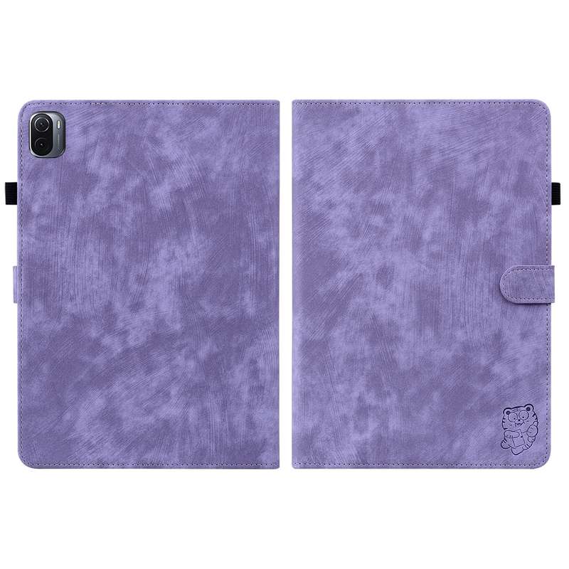 For Xiaomi Pad 5/Pad 5 Pro Tiger Pattern PU Tablet Case With Sleep / Wake-up Function(Black)