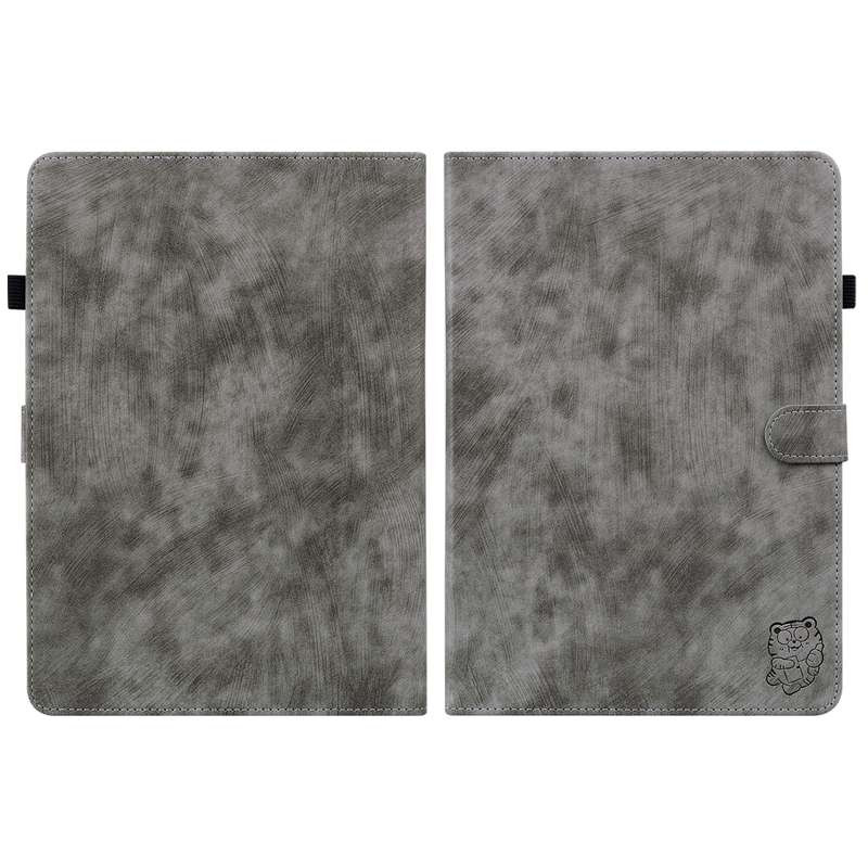 For Amazon Kindle Paperwhite 5 Tiger Pattern PU Tablet Case With Sleep / Wake-up Function(Purple)