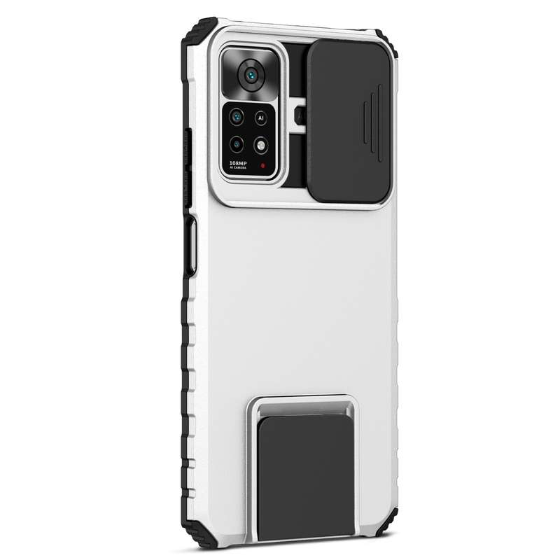 For Xiaomi Redmi Note 10 Pro Global Stereoscopic Holder Sliding Camshield Phone Case(Black)