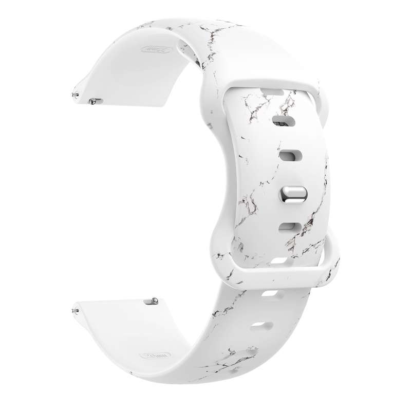 For Fitbit Versa Printing Butterfly Buckle Silicone Watch Band(Spring)