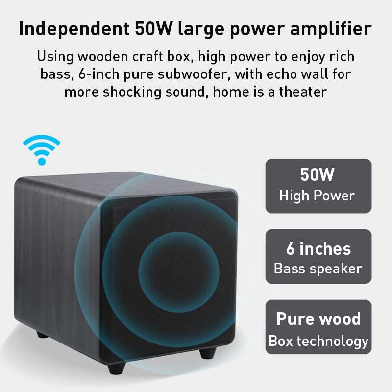 D90 Home Theater Audio Echo Wall Soundbar Subwoofer Audio(Brown)