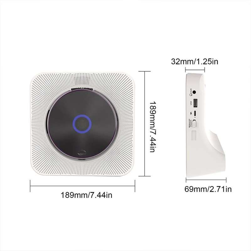Kecag KC-806 2A Retro Bluetooth Music Disc Album CD Player, Specification:Rechargeable Version(Pink