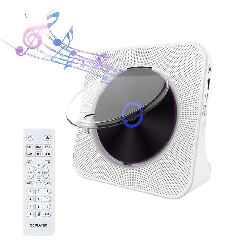 Kecag KC-806 2A Retro Bluetooth Music Disc Album CD Player, Specification:Rechargeable Version(Pink
