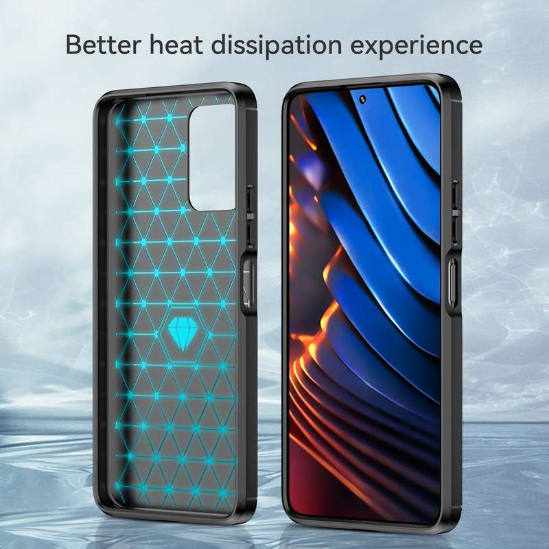 For Xiaomi Poco X3 GT Brushed Texture Carbon Fiber TPU Phone Case(Black)