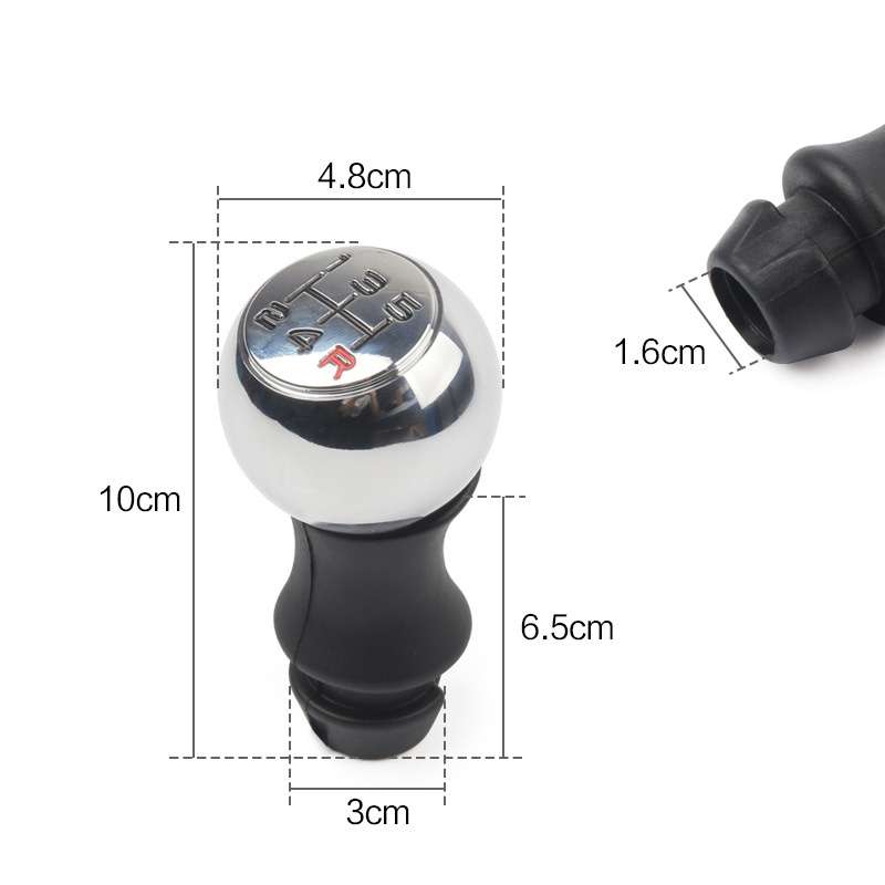 MR-9017 Car Modified Gear Stick Shift Knob Head for Peugeot, Style:5 Speed(Black Red)