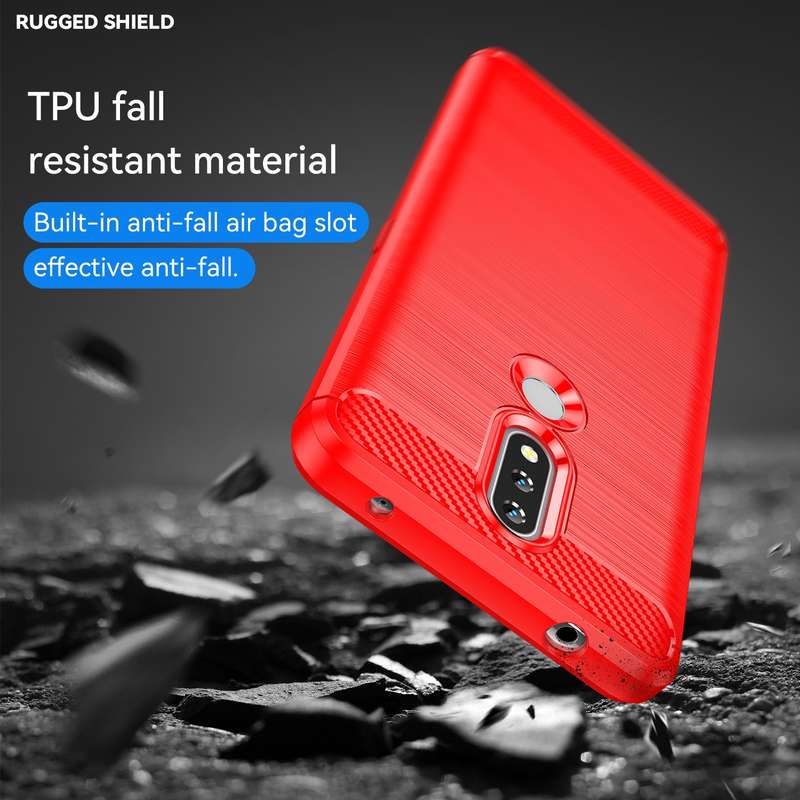 For Nokia 2.4 Brushed Texture Carbon Fiber TPU Phone Case(Blue)