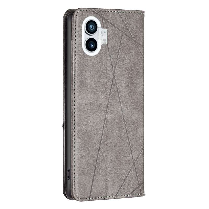 For Nothing Phone 1 Prismatic Invisible Magnetic Leather Phone Case(Black)