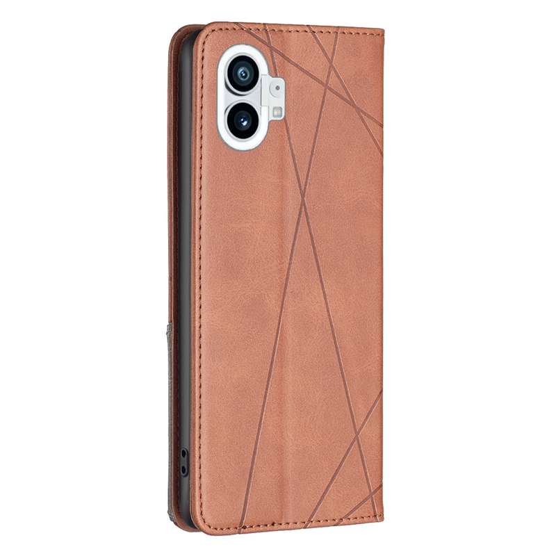 For Nothing Phone 1 Prismatic Invisible Magnetic Leather Phone Case(Black)