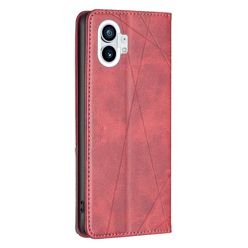 For Nothing Phone 1 Prismatic Invisible Magnetic Leather Phone Case(Black)
