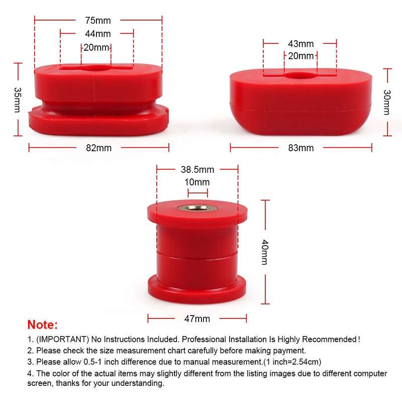 Car Modified Front Lower Dogbone Engine Mount Bracket Polyurethane Bushings for Volkswagen Jetta / G