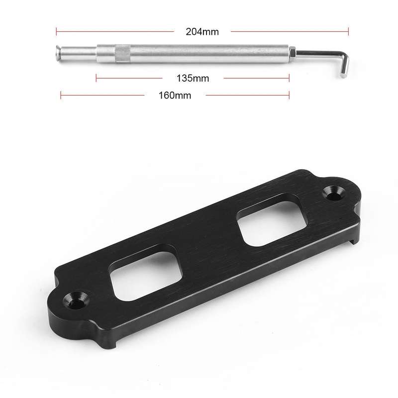 Car Aluminum Alloy Battery Fixing Bracket for Honda Civic 1988-2000(Silver)