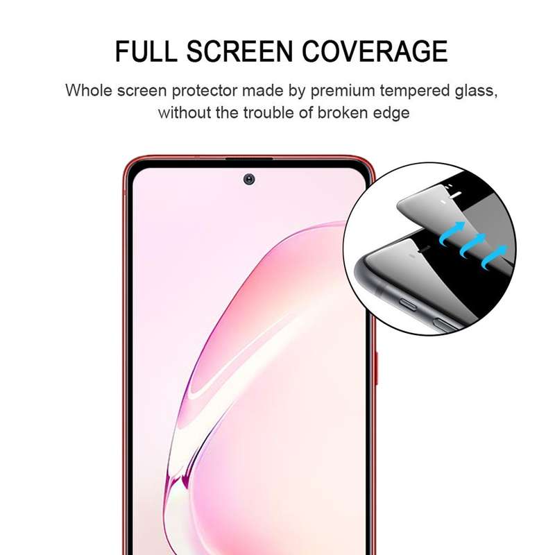 For Galaxy Note 10 Lite Full Glue Full Cover Screen Protector Tempered Glass Film