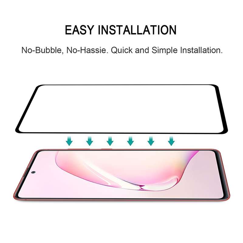 For Galaxy Note 10 Lite Full Glue Full Cover Screen Protector Tempered Glass Film