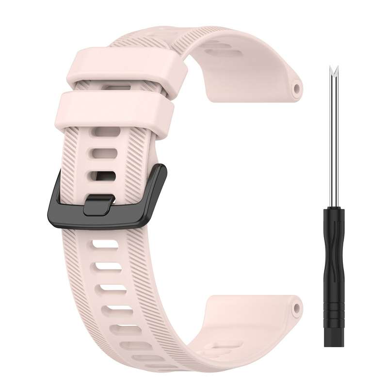 For Garmin Forerunner 955 22mm Silicone Twill Watch Band(Black)