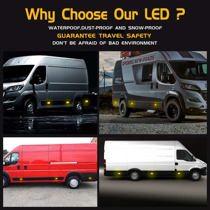 2 PCS 24LED Reflector Brake Light Turn Signal Light(Yellow Shell Yellow Light)