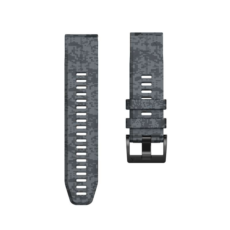 For Garmin Fenix 7X Camouflage Silicone Watch Band(Digital)
