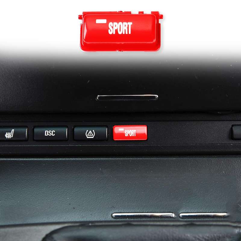 Car Sport Mode Sport Button for BMW M3 1998-2004 E46,Left and Right Drive(Red)