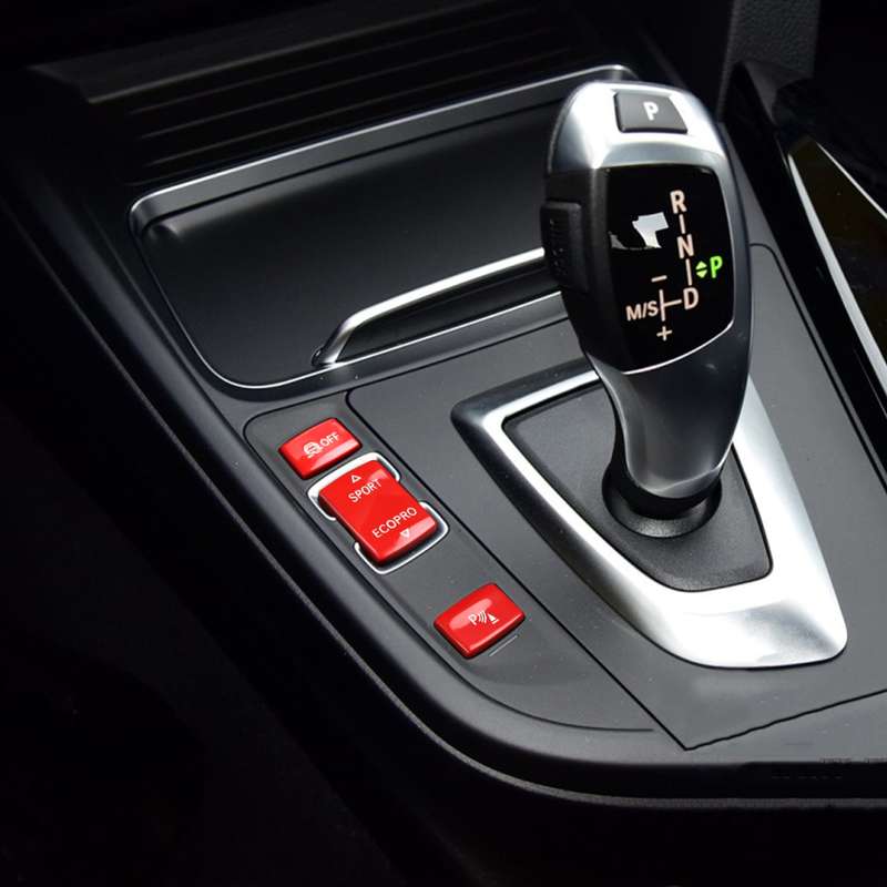 Car Gear Button Set for BMW 1 Series F20 2012-2018,Left and Right Drive(Red)