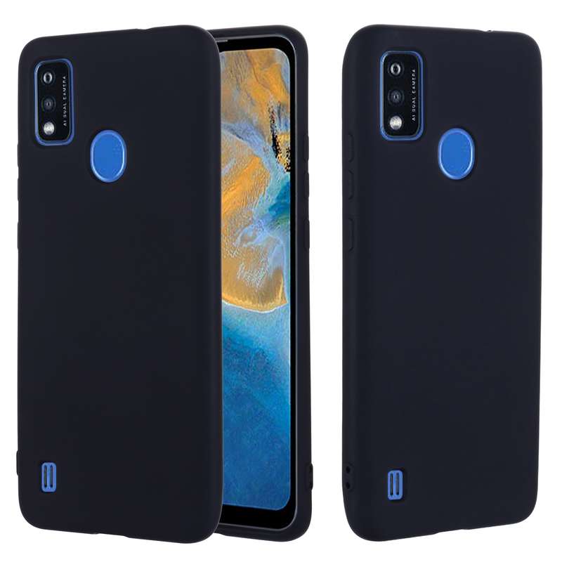 For ZTE Blade A51 2021 Pure Color Liquid Silicone Shockproof Full Coverage Phone Case(Yellow)