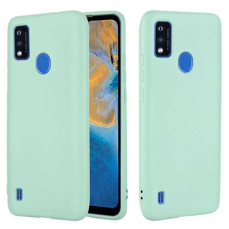 For ZTE Blade A51 2021 Pure Color Liquid Silicone Shockproof Full Coverage Phone Case(Yellow)