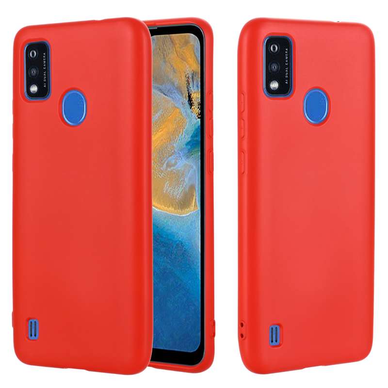 For ZTE Blade A51 2021 Pure Color Liquid Silicone Shockproof Full Coverage Phone Case(Yellow)