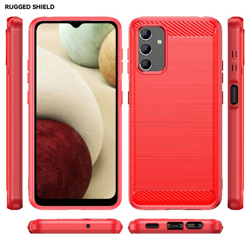 For Samsung Galaxy A04s Brushed Texture Carbon Fiber TPU Case(Grey)