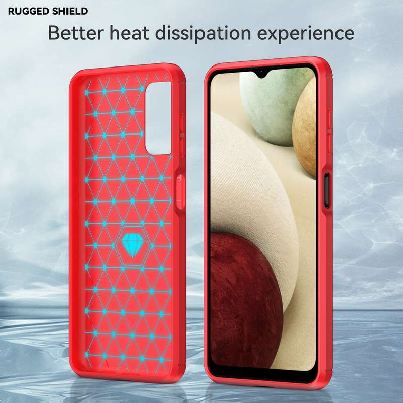 For Samsung Galaxy A04s Brushed Texture Carbon Fiber TPU Case(Grey)