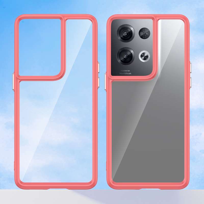 For OPPO Reno8 Pro India Colorful Series Acrylic + TPU Phone Case(Black)