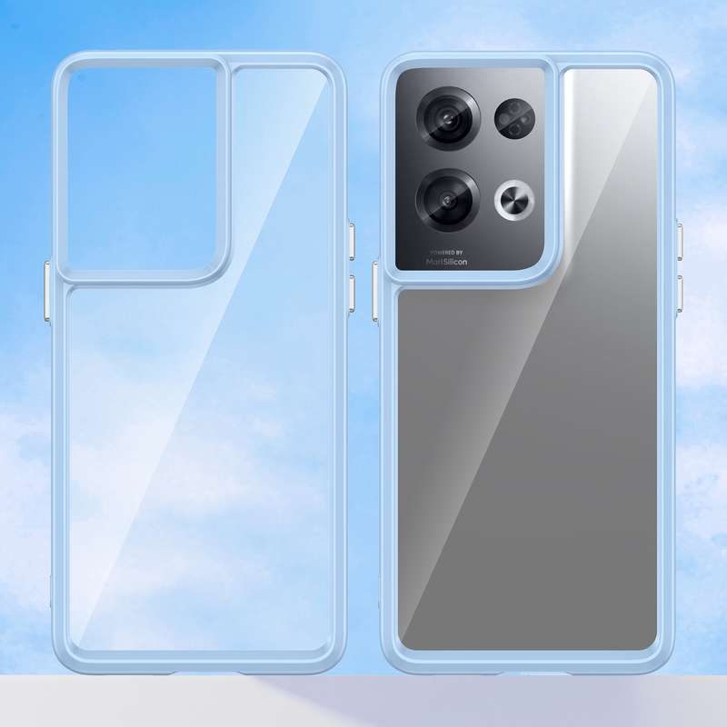 For OPPO Reno8 Pro India Colorful Series Acrylic + TPU Phone Case(Black)